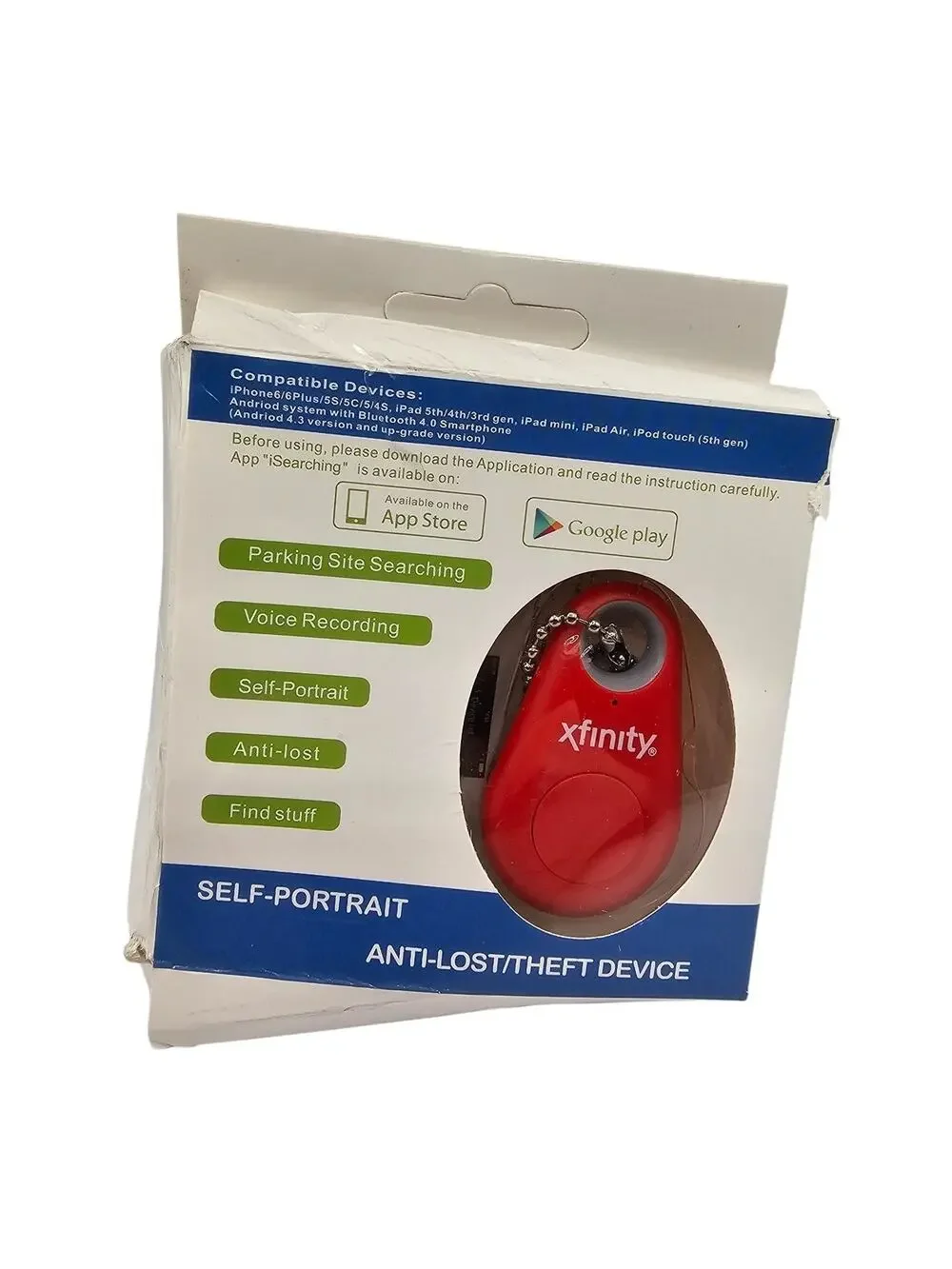 iTag Bluetooth Self Portrait Anti-Lost/Theft Tracking Device Red